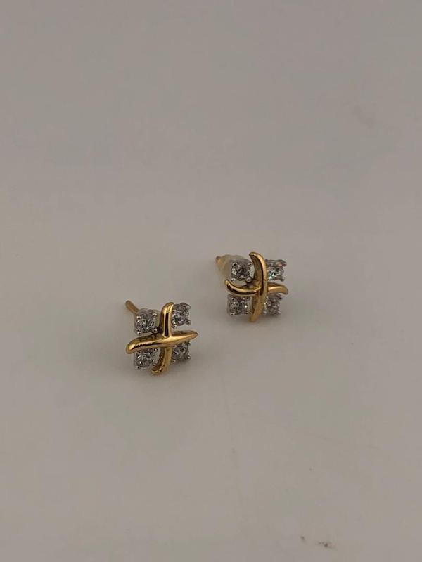 گوشواره زنانه طلا ۱۸ عیار گوشواره ایکس اف گالری