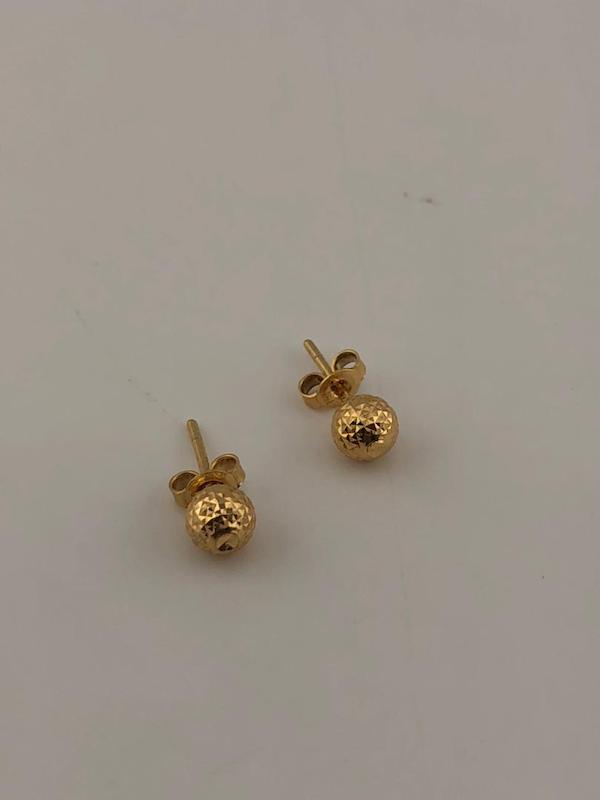 گوشواره زنانه طلا ۱۸ عیار گوشواره میخی تراش اف گالری