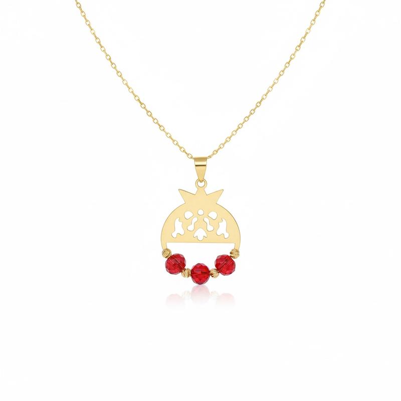 آویز زنانه طلا ۱۸ عیار انار گالری طلای آماندا