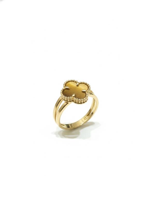 انگشتر زنانه طلا ۱۸ عیار ونکلیف گالری طلای شفیع