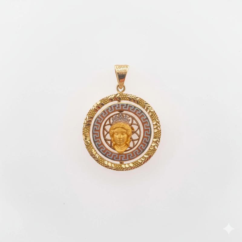 آویز طلا ۱۸ عیار ورساچه چرخان گالری حسینی زاده