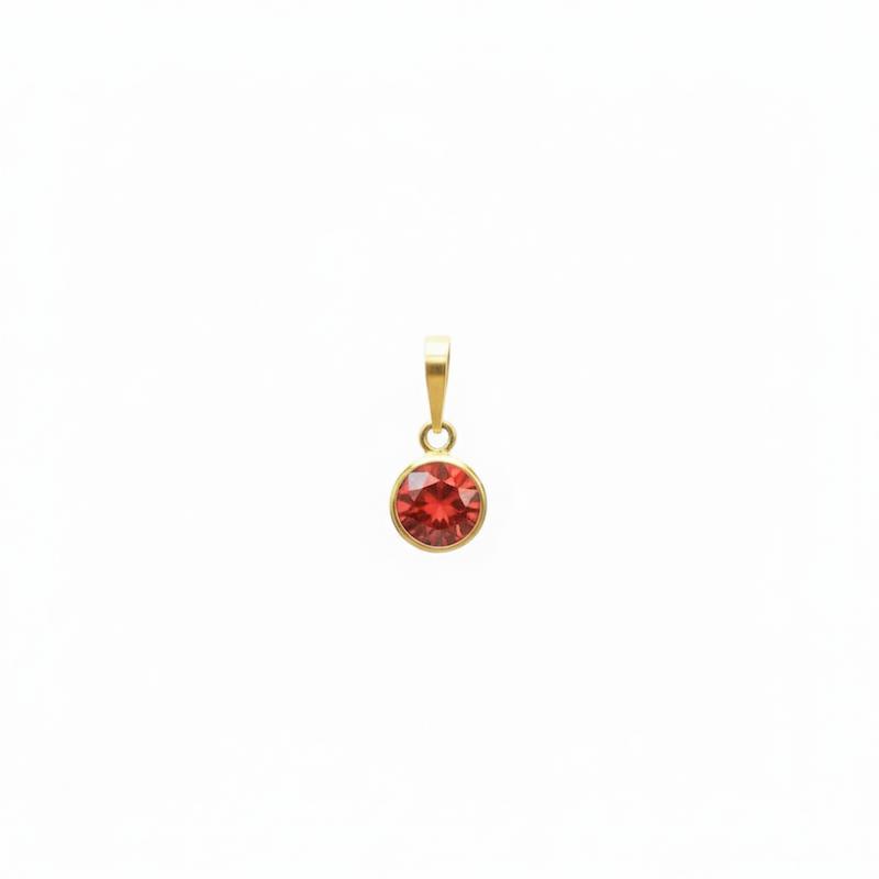 آویز زنانه طلا ۱۸ عیار مارکو گرد قرمز گالری شمش طلا