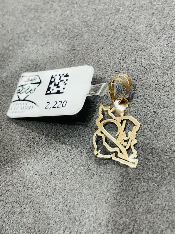 آویز طلا ۱۸ عیار آویز مدل 2220 جواهری سید احسان ولی زاده