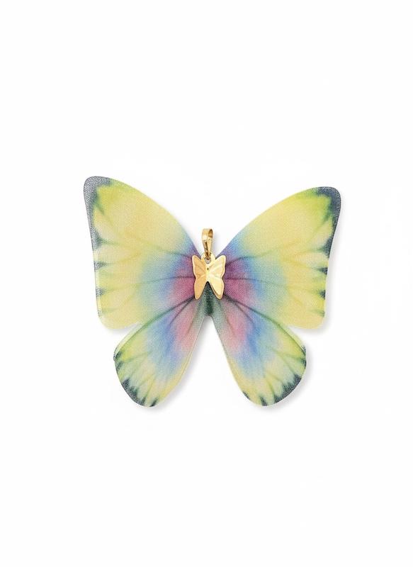 آویز زنانه طلا ۱۸ عیار پروانه گالری طلای شفیع