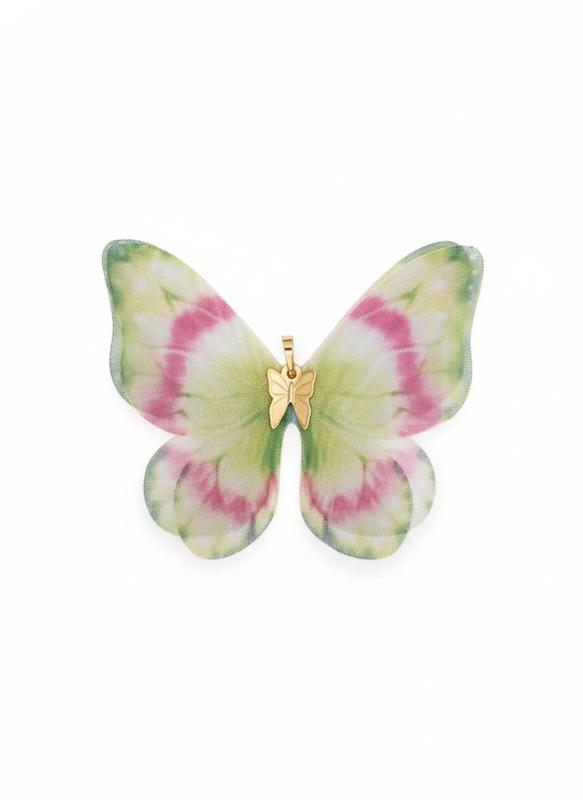 آویز زنانه طلا ۱۸ عیار پروانه گالری طلای شفیع