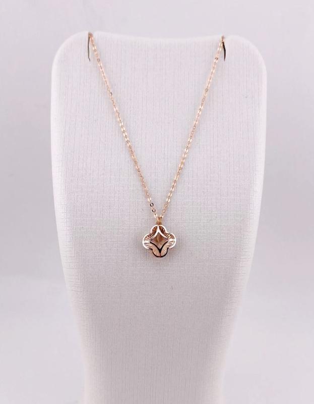 گردنبند زنانه طلا ۱۸ عیار پلاک و زنجیر درین