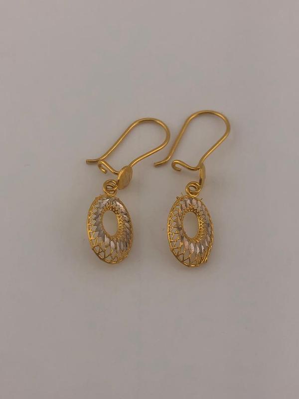 گوشواره زنانه طلا ۱۸ عیار گوشواره تراش گالری دنیا