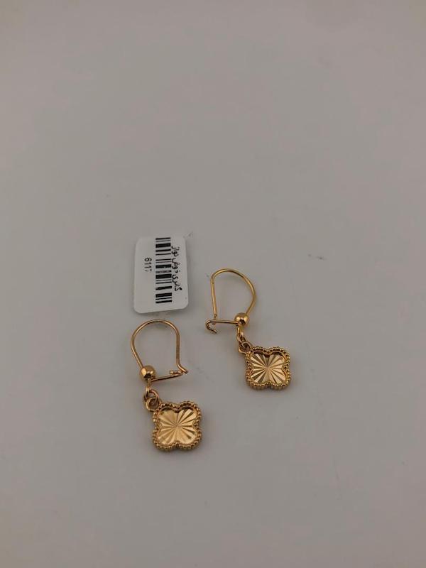 گوشواره زنانه طلا ۱۸ عیار گوشواره ونکلیف گالری طلافروشی خوش نواز