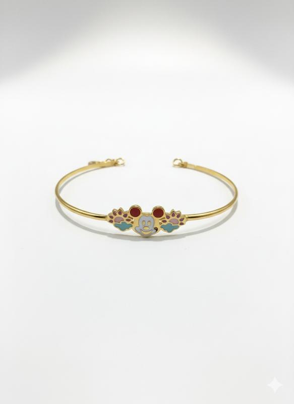 بنگل بچگانه طلا ۱۸ عیار بنگل میکی موس نی نی طلا