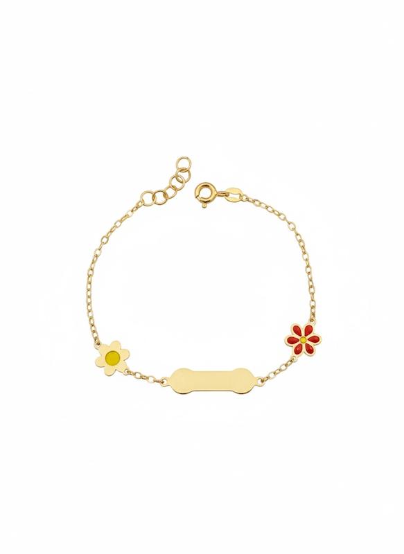 دستبند بچگانه طلا ۱۸ عیار عروسکی گالری طلای شفیع