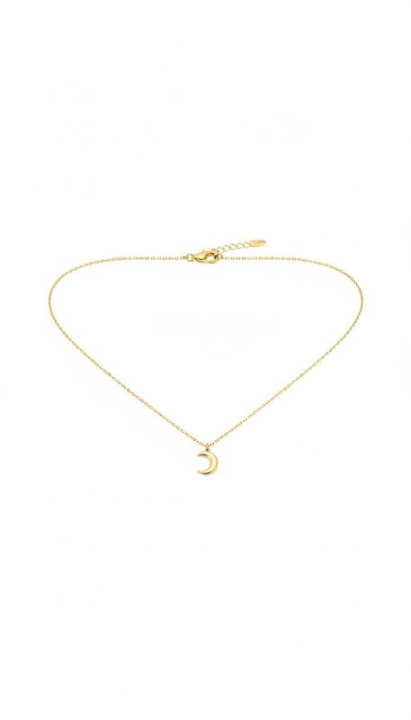 گردنبند زنانه طلا ۱۸ عیار گردنبند مینیمال ماه گالری ماه سـا