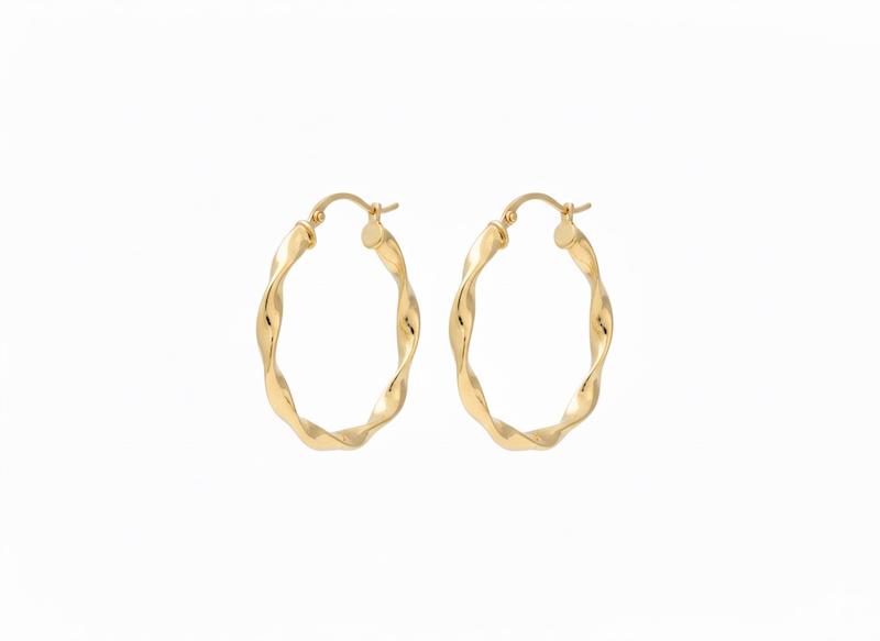 گوشواره زنانه طلا ۱۸ عیار گوشواره حلقه ای گالری ماه سـا