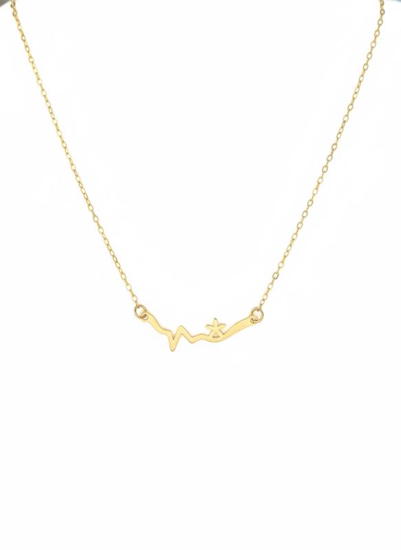 گردنبند زنانه طلا ۱۸ عیار گردنی ضربان تیما گلد گالری