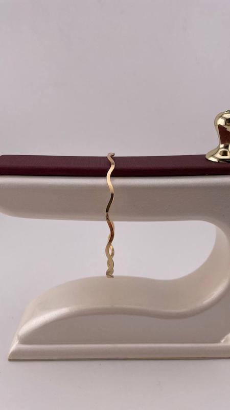 النگو زنانه طلا ۱۸ عیار النگو ایینه ای مارپیج گالری شهر النگو