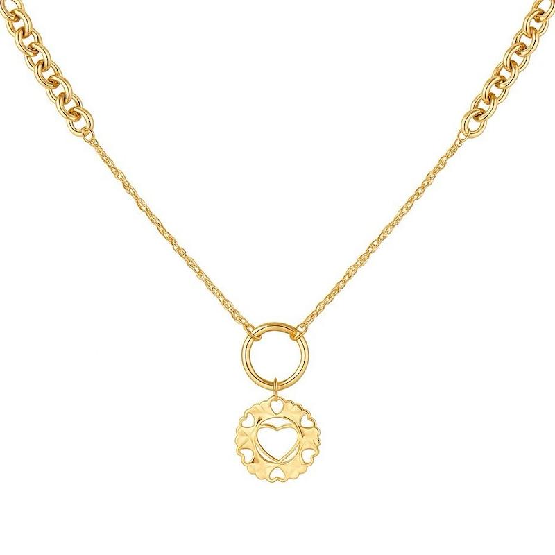 گردنبند طلا ۱۸ عیار گردنبند خورشید گالری بابل طلا