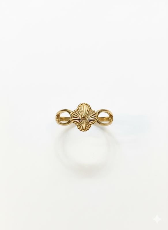 انگشتر زنانه طلا ۱۸ عیار انگشتر ونکلیف تراش تیما گلد گالری