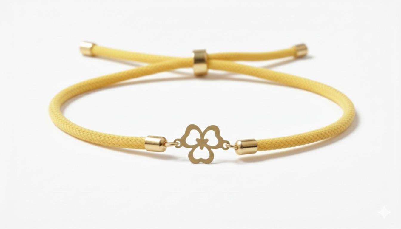 دستبند زنانه طلا ۱۸ عیار گل سه پر گالری شمش طلا