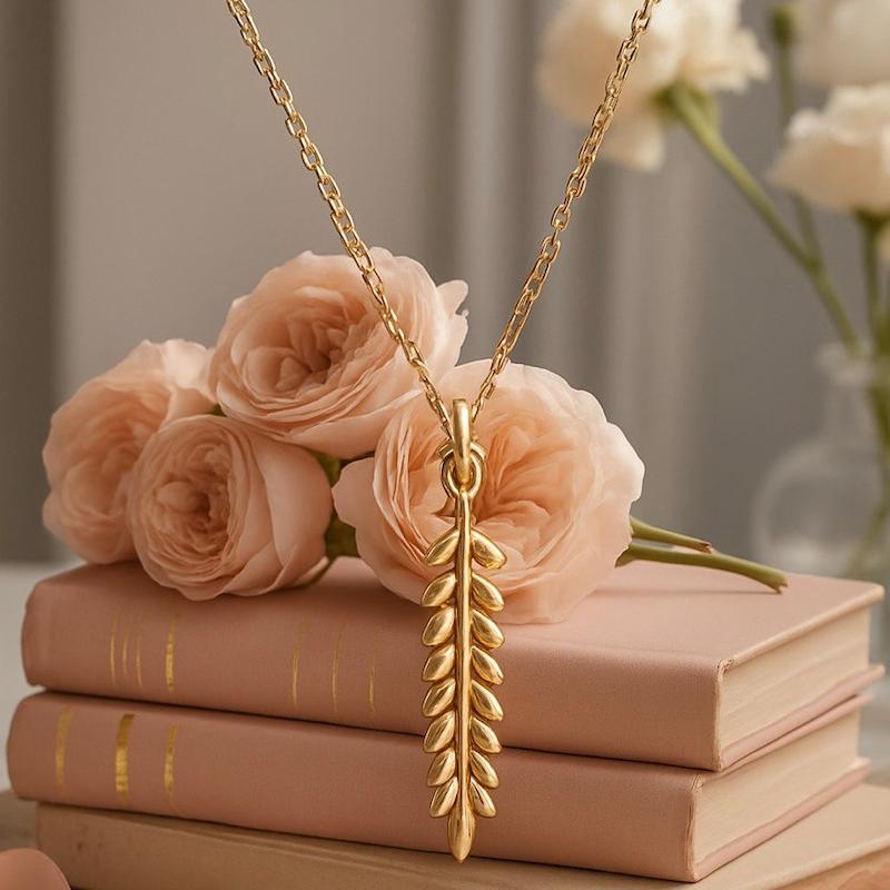 گردنبند طلا ۱۸ عیار گردنبند برکت گندم گالری بابل طلا