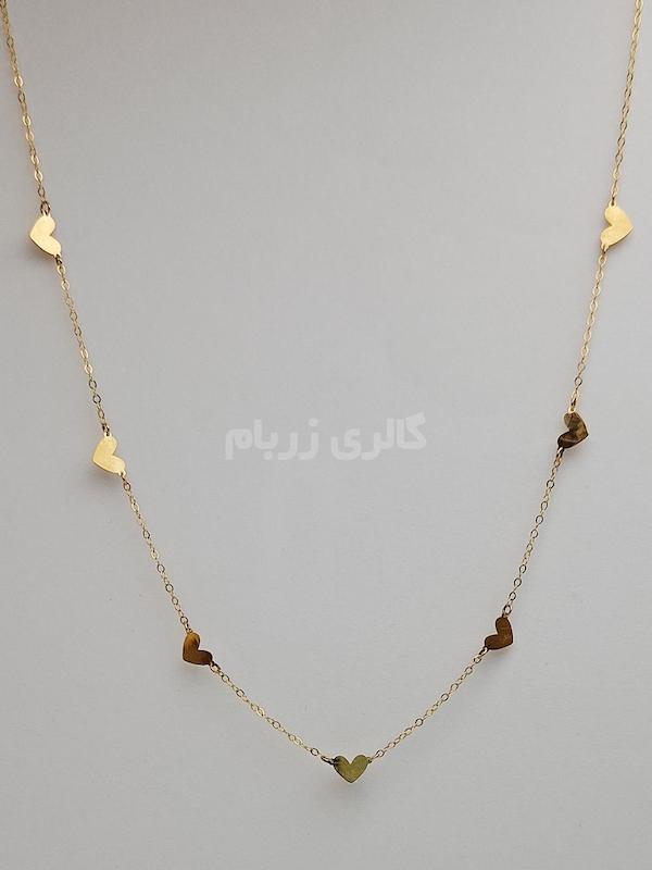 گردنبند زنانه طلا ۱۸ عیار گزدنبندطرح قلب گالری زربام