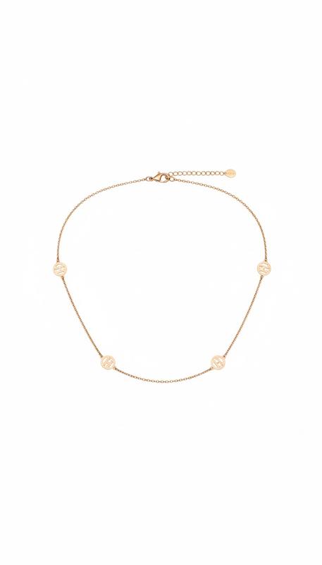 گردنبند زنانه طلا ۱۸ عیار گردنبند مولتی برند رزگلد گالری ماه سـا