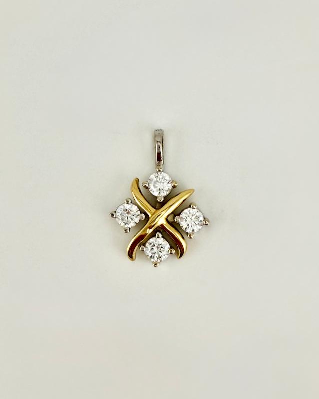 آویز زنانه طلا ۱۸ عیار آویز تیفانی ایکس اف گالری