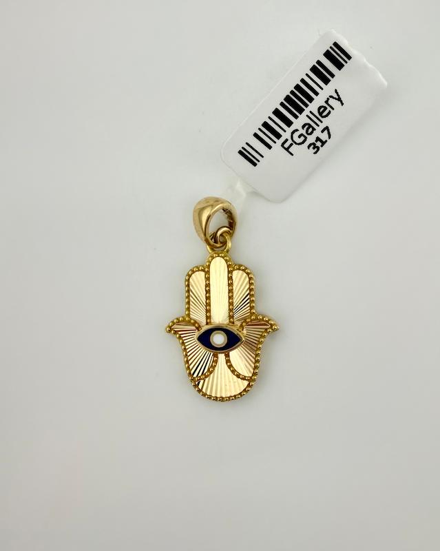 آویز زنانه طلا ۱۸ عیار آویز چشم نظر اف گالری