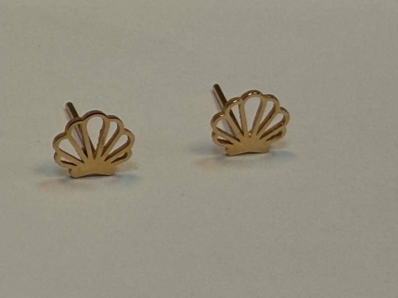 گوشواره زنانه طلا ۱۸ عیار صدف گالری پریدخت