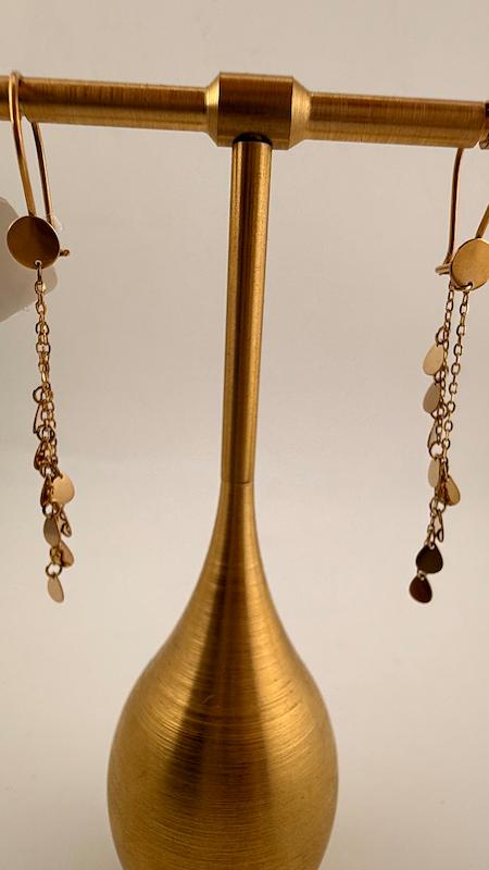 گوشواره زنانه طلا ۱۸ عیار گوشواره پولکی گالری چیدا