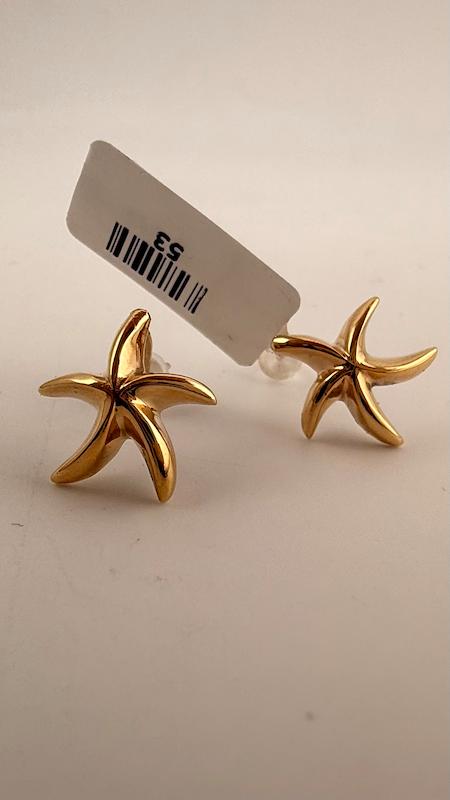 گوشواره زنانه طلا ۱۸ عیار گوشواره ستاره گالری چیدا