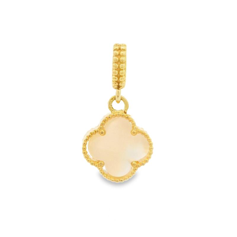 آویز زنانه طلا ۱۸ عیار آویز ونکلیف سفید سانل گلد