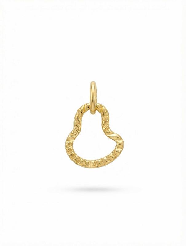 آویز طلا ۱۸ عیار پلاک پروفیل هندسی گالری طلای فر