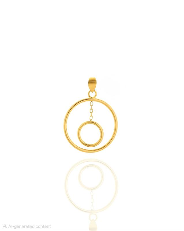 آویز زنانه طلا ۱۸ عیار آویز طلا 18 عیار طرح دایره مدل 2 گالری مینا‌جان