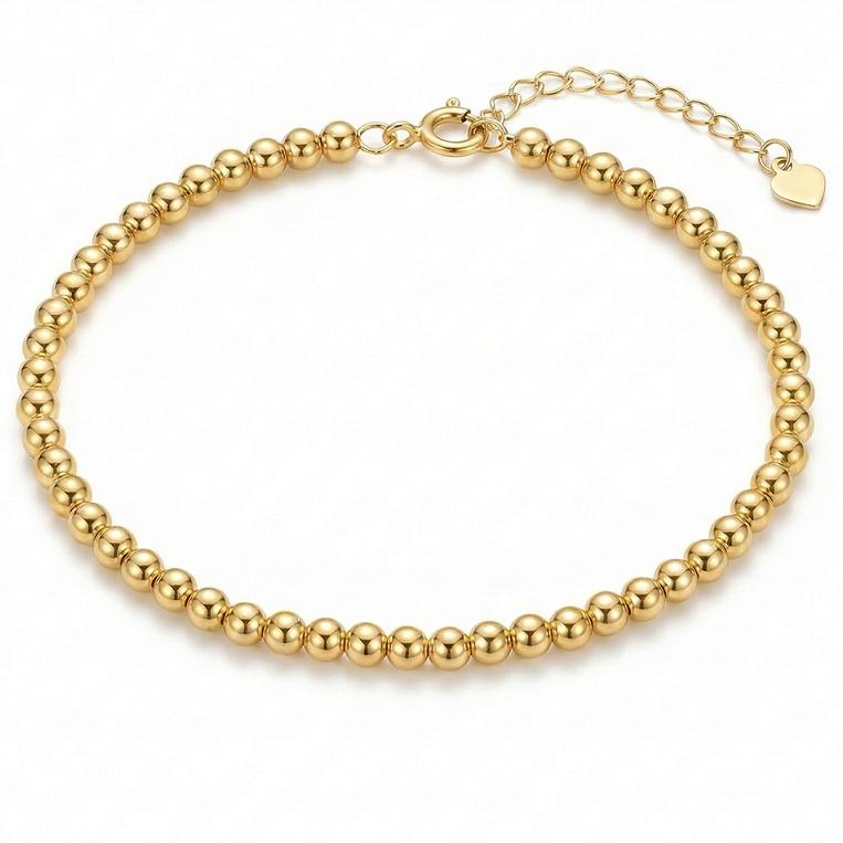 دستبند زنانه طلا ۱۸ عیار تمام گوی - توپی اکسترا گالری طلای شریف