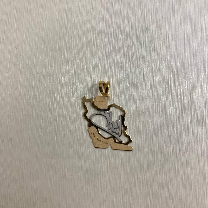 آویز طلا ۱۸ عیار پلاک ایران گالری جواهری مهربان