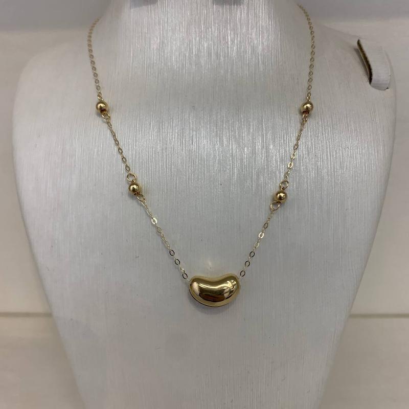 گردنبند طلا ۱۸ عیار گردنبند ترکیبی گالری جواهری مهربان