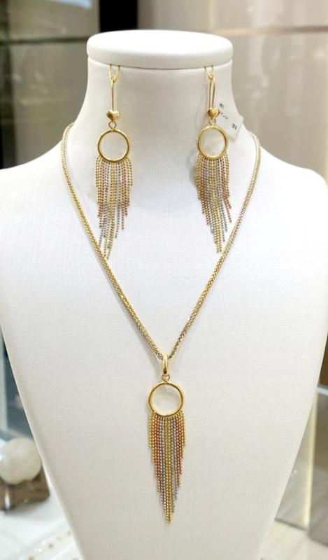 زنانه نیم ست طلا ۱۸ عیار نیم ست درین