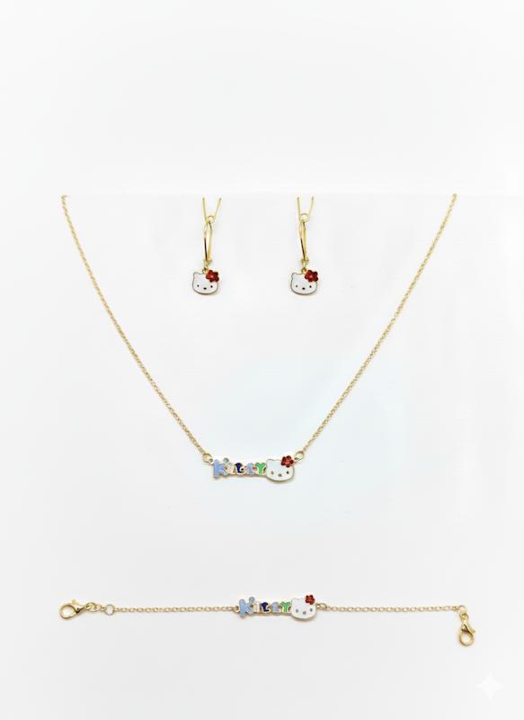 بچگانه نیم ست طلا ۱۸ عیار نیم ست کیتی نی نی طلا