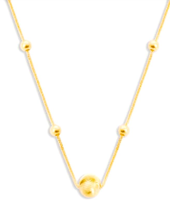 گردنبند طلا ۱۸ عیار گردنبند اماراتی مهر و ماه ۶ تایی گالری نیک گلد