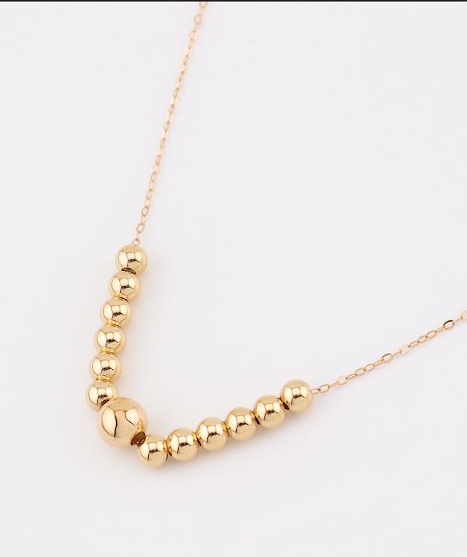 گردنبند زنانه طلا ۱۸ عیار گردنبند ایتالیایی گوی گالری کاژه گلد