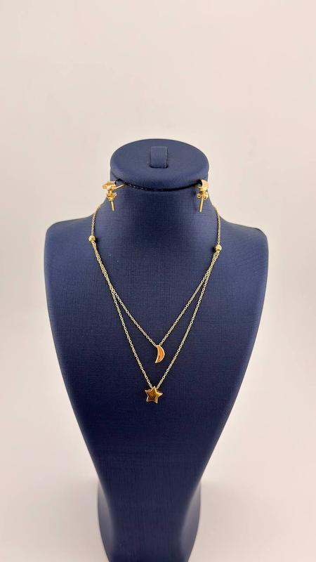 زنانه نیم ست طلا ۱۸ عیار نیم ست ماه و ستاره گالری ماه سـا