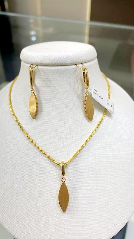 زنانه نیم ست طلا ۱۸ عیار نیم ست برگ درین