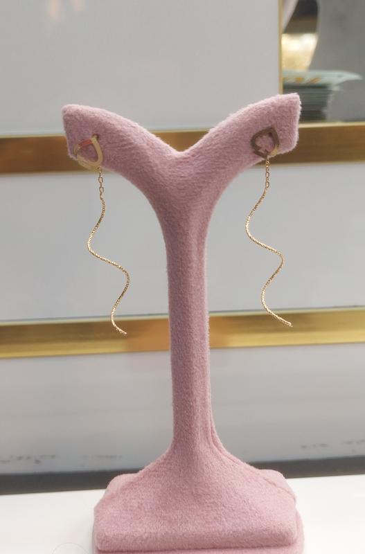 گوشواره زنانه طلا ۱۸ عیار گوشواره کرلی گالری دنیا