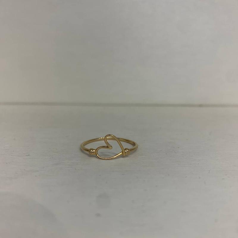 انگشتر طلا ۱۸ عیار انگشتر قلب گالری جواهری مهربان