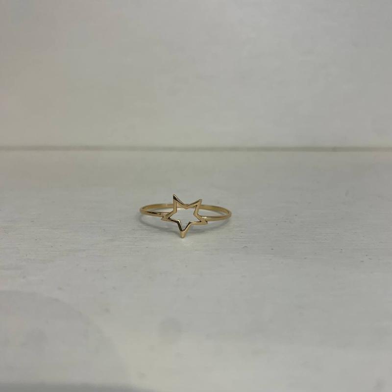 انگشتر طلا ۱۸ عیار انگشتر ستاره گالری جواهری مهربان