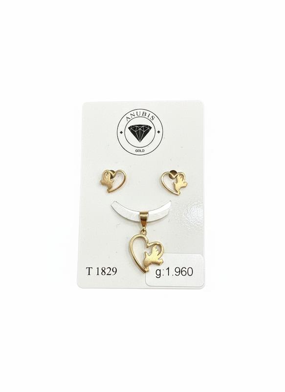 زنانه نیم ست طلا ۱۸ عیار نیم ست مینیمال قلب گالری ماه سـا