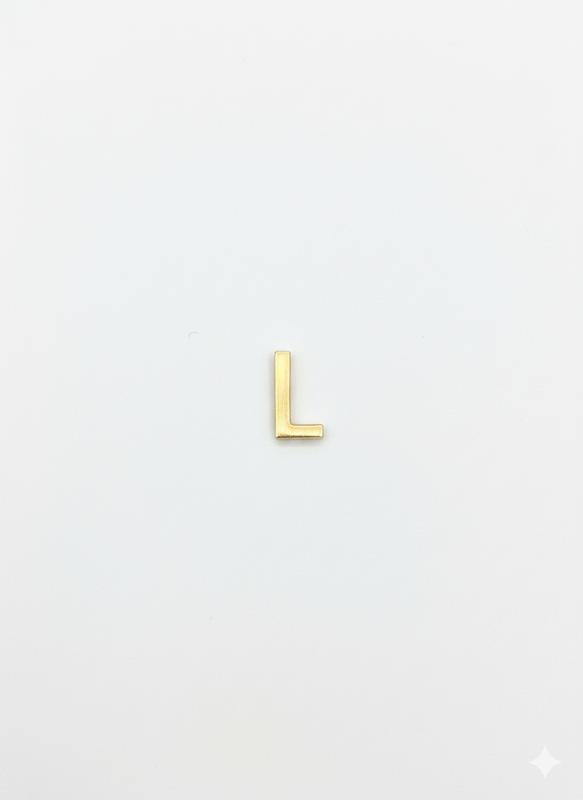 آویز زنانه طلا ۱۸ عیار حرف سه بعدی L نی نی طلا