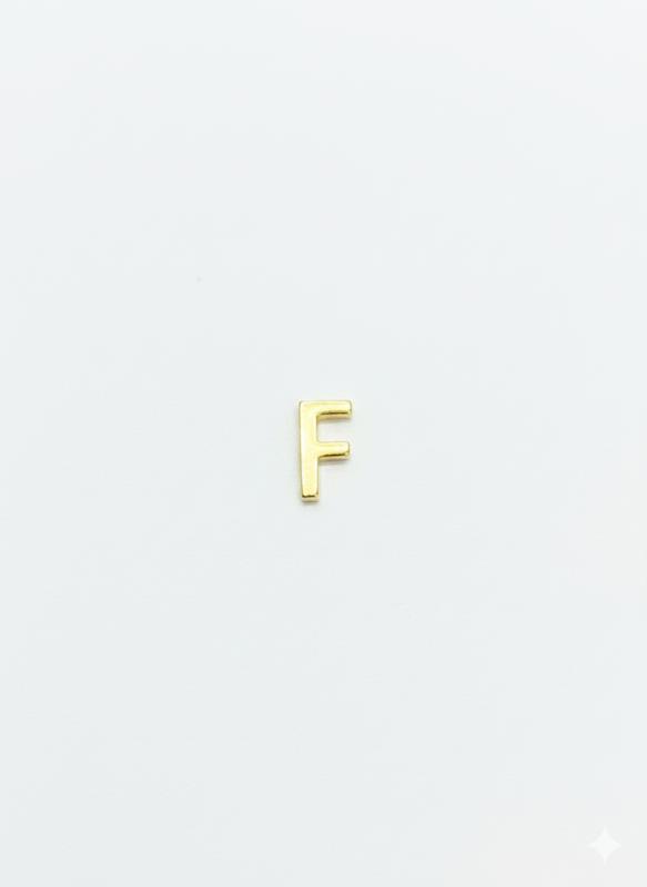 آویز زنانه طلا ۱۸ عیار حرفF سه بعدی نی نی طلا
