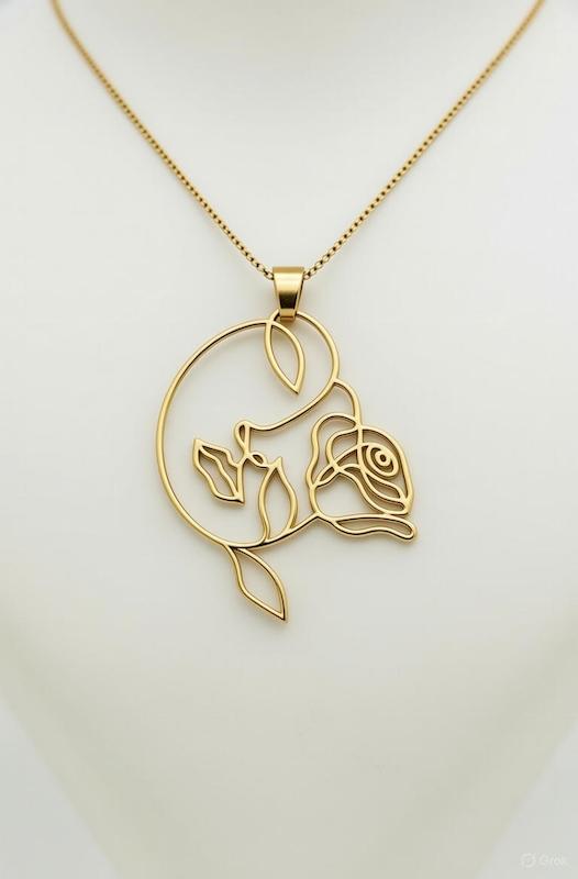 گردنبند زنانه طلا ۱۸ عیار گردنبند چهره گالری طلای هدی