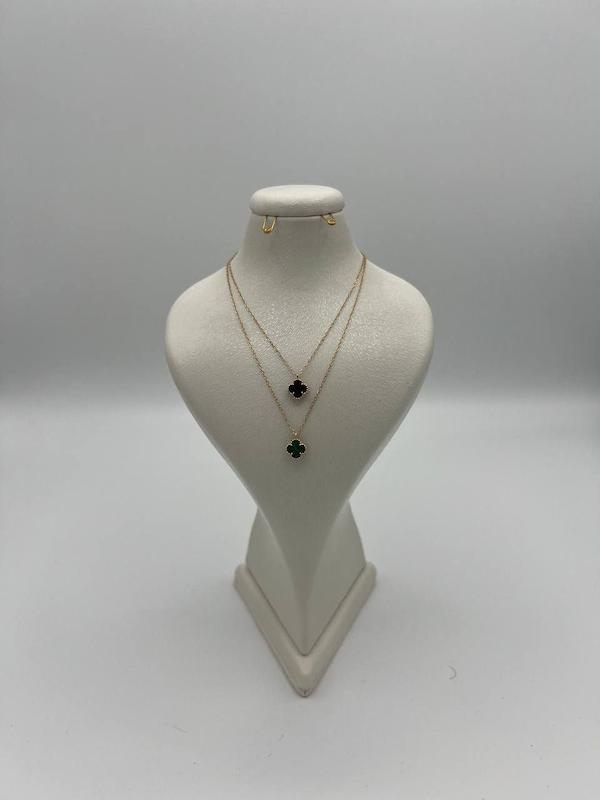 گردنبند زنانه طلا ۱۸ عیار گردنبند ونکلیف تک گل گالری طلا و جواهر ملکی