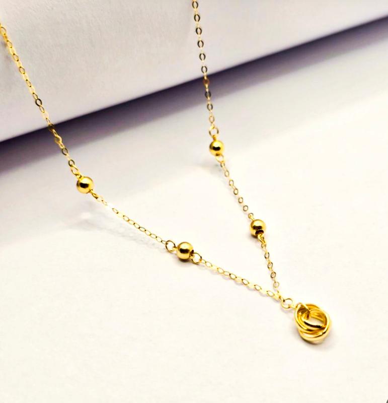 گردنبند طلا ۱۸ عیار عشق و علاقه اماراتی گالری نیک گلد